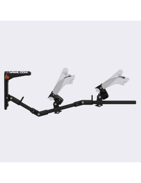 Side view of virtual reality Valve Index gunstock Magtube full carbon with VRML 2025 signature stock