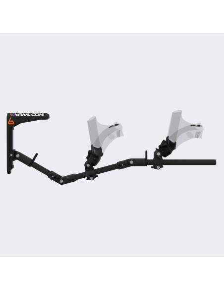 Side view of virtual reality Sony PSVR 2 gunstock Magtube full carbon with VRML 2025 signature stock