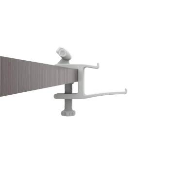 Side view of desk VR headset stand without HMD