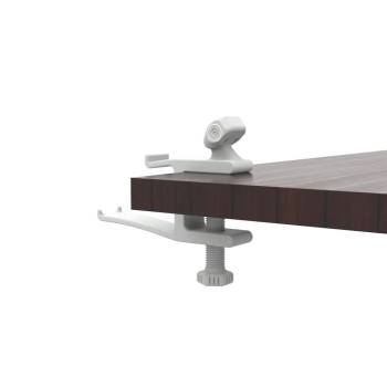 Left view of desk VR headset stand without HMD