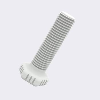 Right view of desk VR headset stand off white screw without stopper