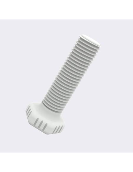Right view of desk VR headset stand off white screw without stopper
