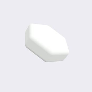 Above view of desk VR headset stand off white screw stopper