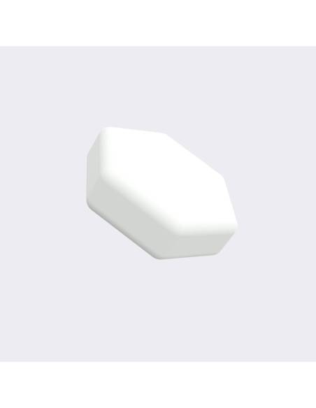 Above view of desk VR headset stand off white screw stopper