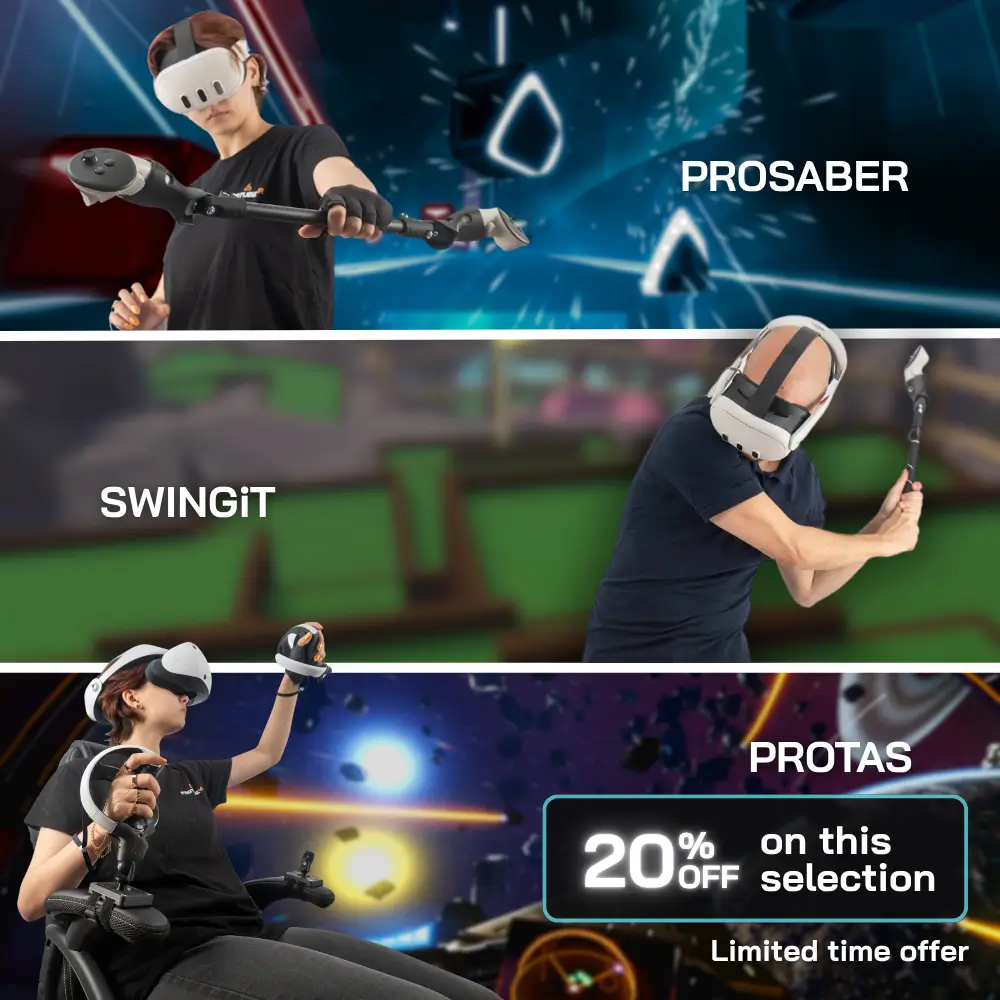 20% off on vr joystick and 20% off VR golf attachment