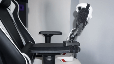Protas attached to chair with velcro straps
