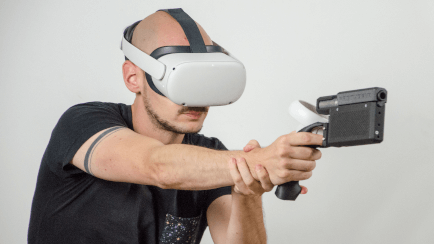 Provolver haptic gun with player