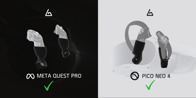Les coupelles pour Meta Quest Pro et Pico 4 sont disponibles, celles pour PSVR sont en développement